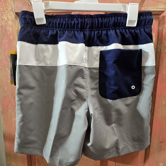 Speedo Other - Speedo Men's Swim Trunks Size Small Gray Blue White Colorblock Volley Shorts NEW